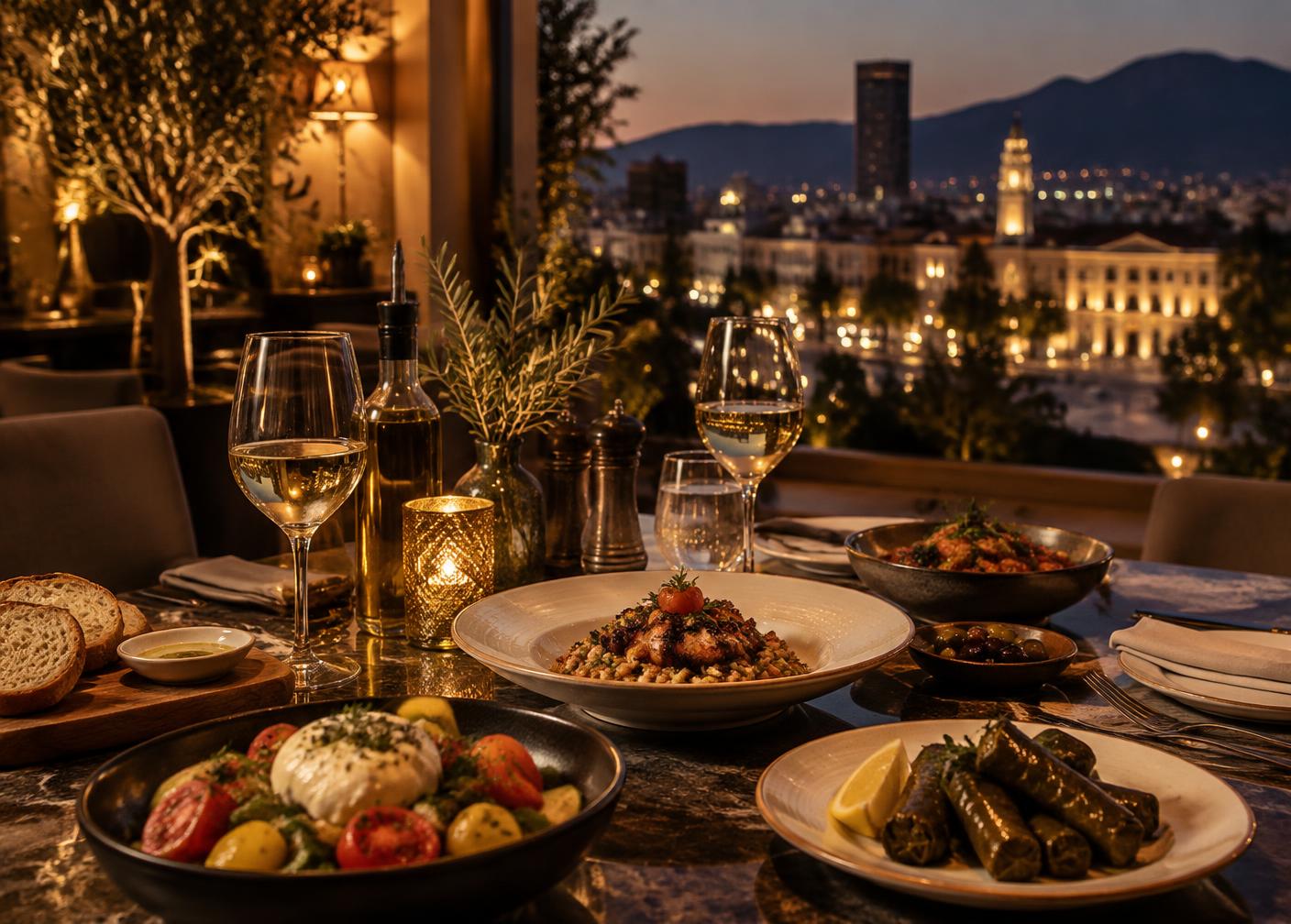 Illustrative Albanian food and hospitality
